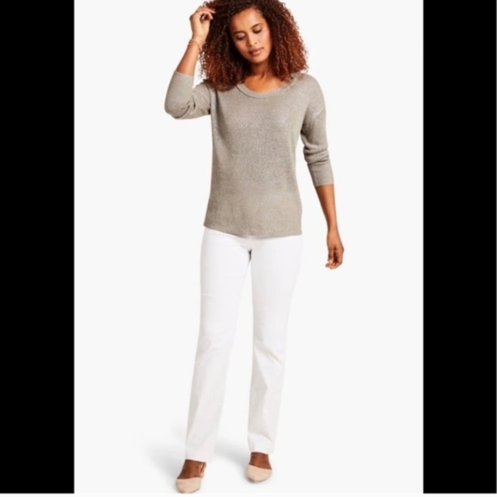 NIC+ZOE White Straight-Leg Trousers